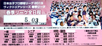 女子プロ野球観戦